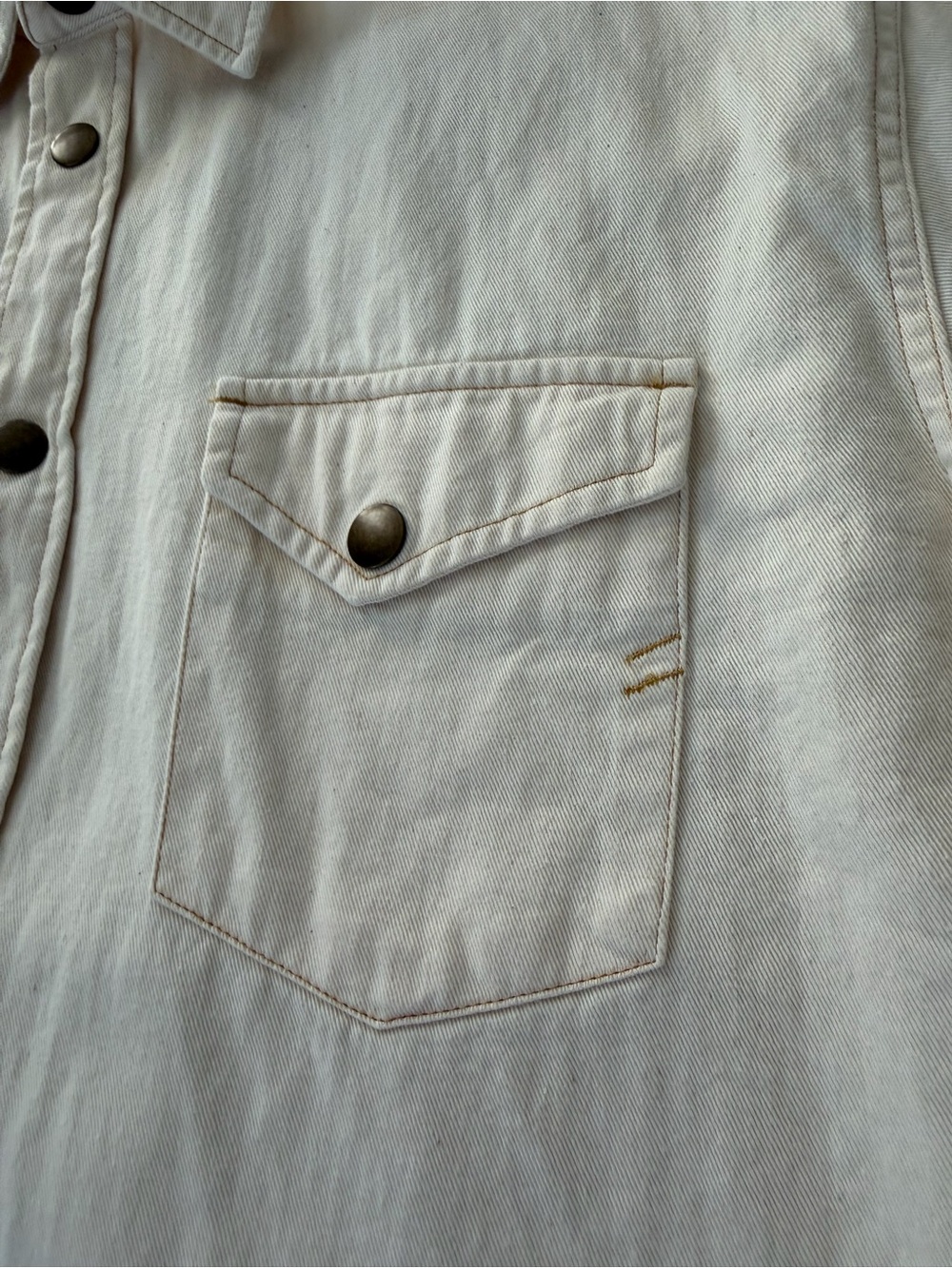 Billy Reid Shoals Shirt Men’s XL Tan Snap Front Long Sleeve - Picture 6 of 8